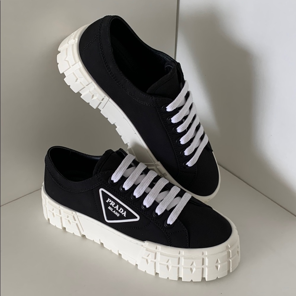 Prada Black and White Flats